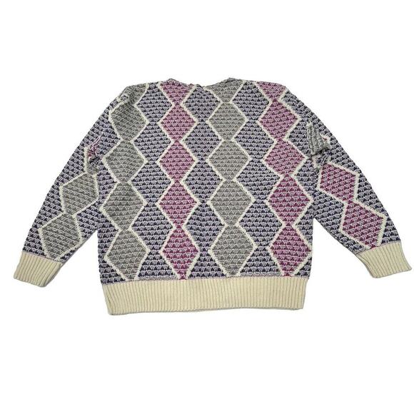 Vintage New Yorker Sweater Men’s Large Y2K Geometric Crew Neck - Picture 6 of 12